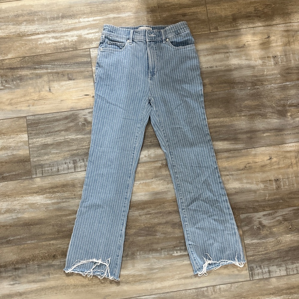 Loft Blue Striped Jeans
